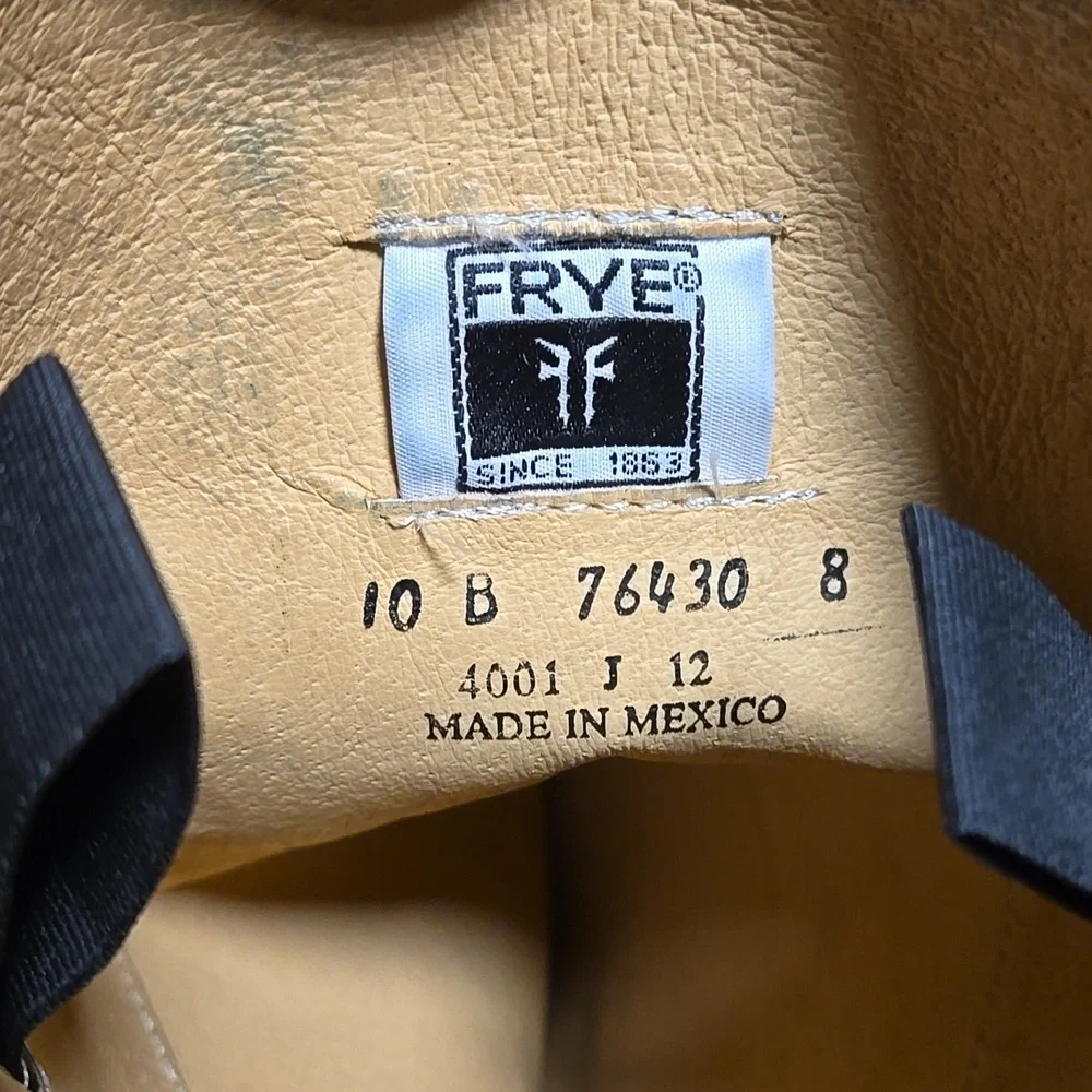 Frye Melissa Button Back Tall Black Leather Riding Style Boots Ladies Size 10